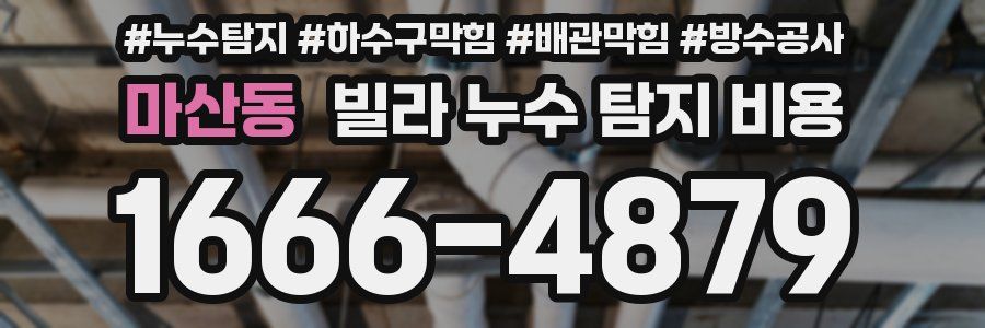 마산동 빌라 누수 탐지 비용