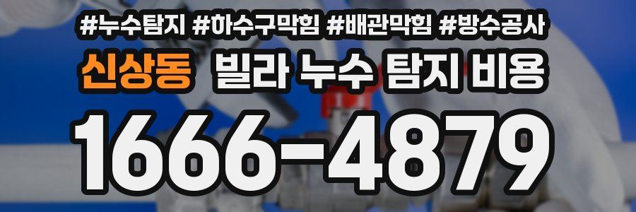 신상동 빌라 누수 탐지 비용