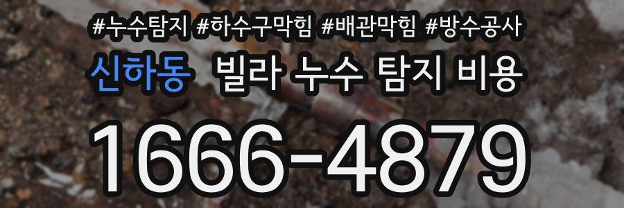 신하동 빌라 누수 탐지 비용
