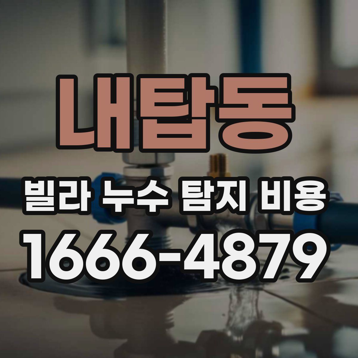 내탑동 빌라 누수 탐지 비용