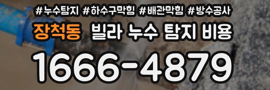 장척동 빌라 누수 탐지 비용