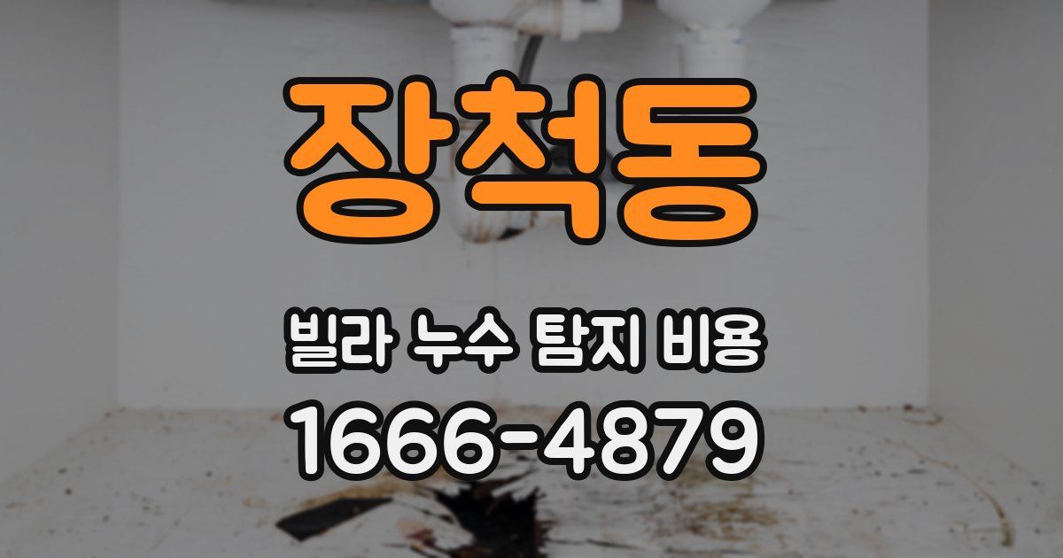 장척동 빌라 누수 탐지 비용