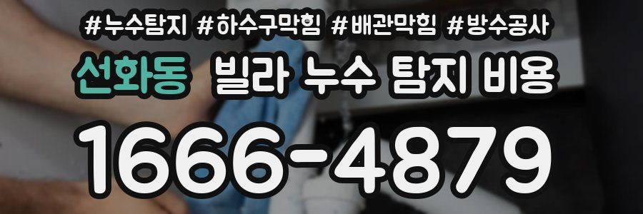 선화동 빌라 누수 탐지 비용