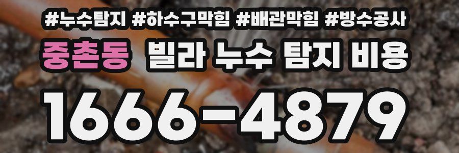중촌동 빌라 누수 탐지 비용