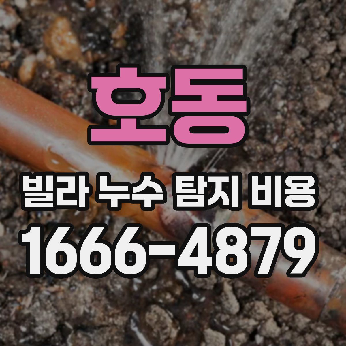 호동 빌라 누수 탐지 비용