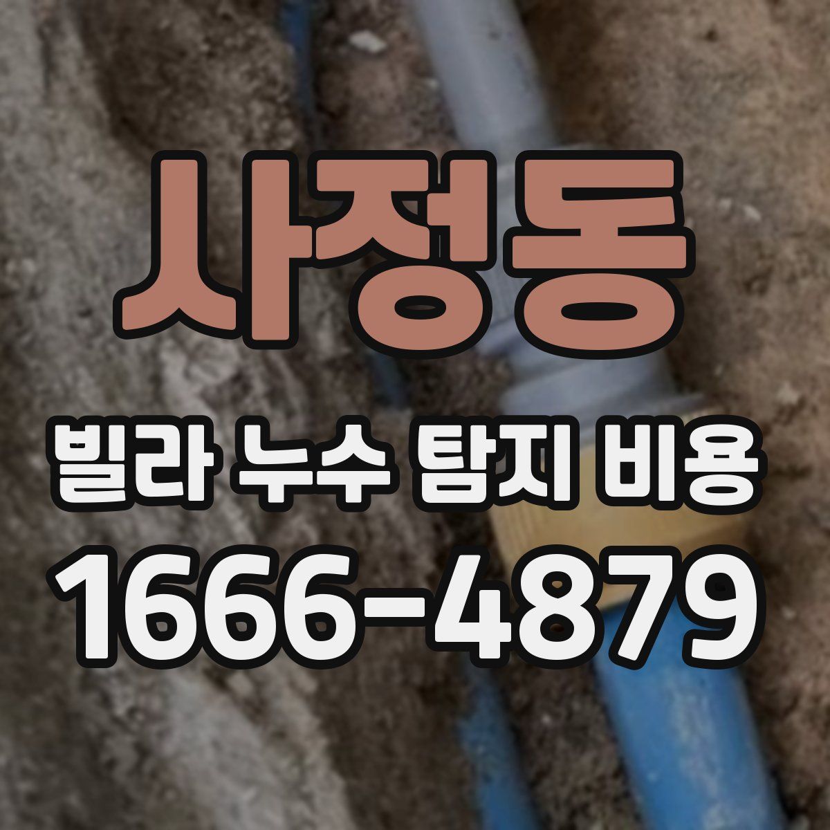 사정동 빌라 누수 탐지 비용