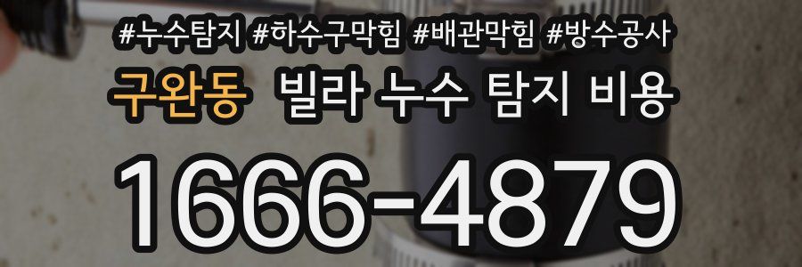 구완동 빌라 누수 탐지 비용