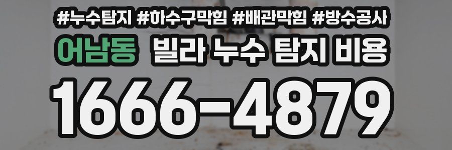 어남동 빌라 누수 탐지 비용