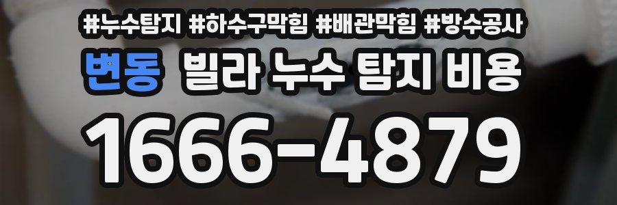 변동 빌라 누수 탐지 비용