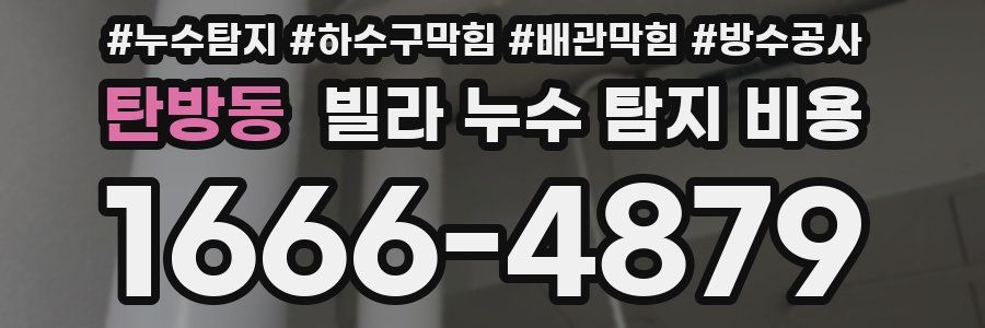 탄방동 빌라 누수 탐지 비용