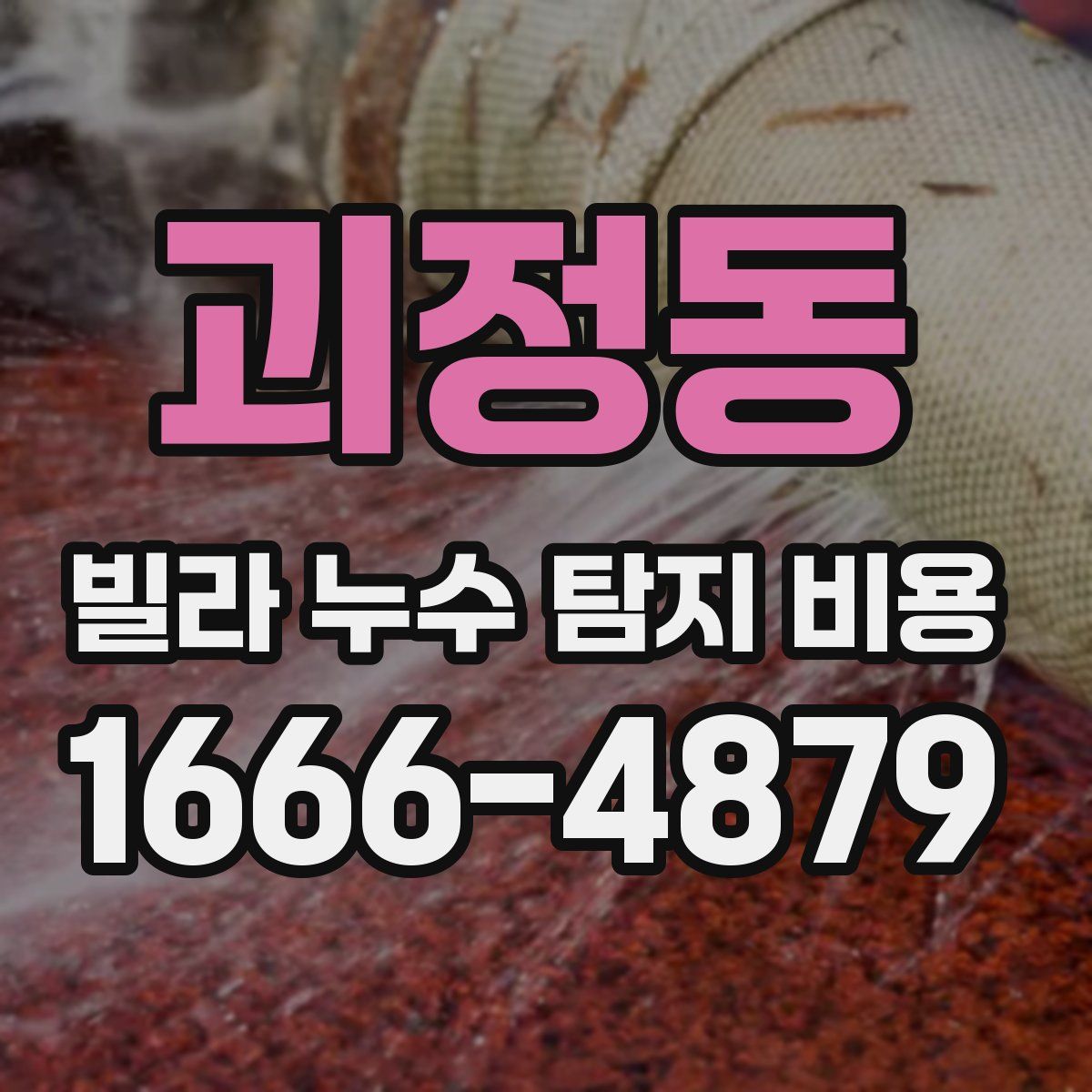 괴정동 빌라 누수 탐지 비용