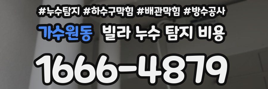 가수원동 빌라 누수 탐지 비용