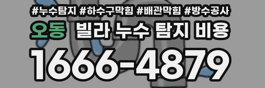 오동 빌라 누수 탐지 비용