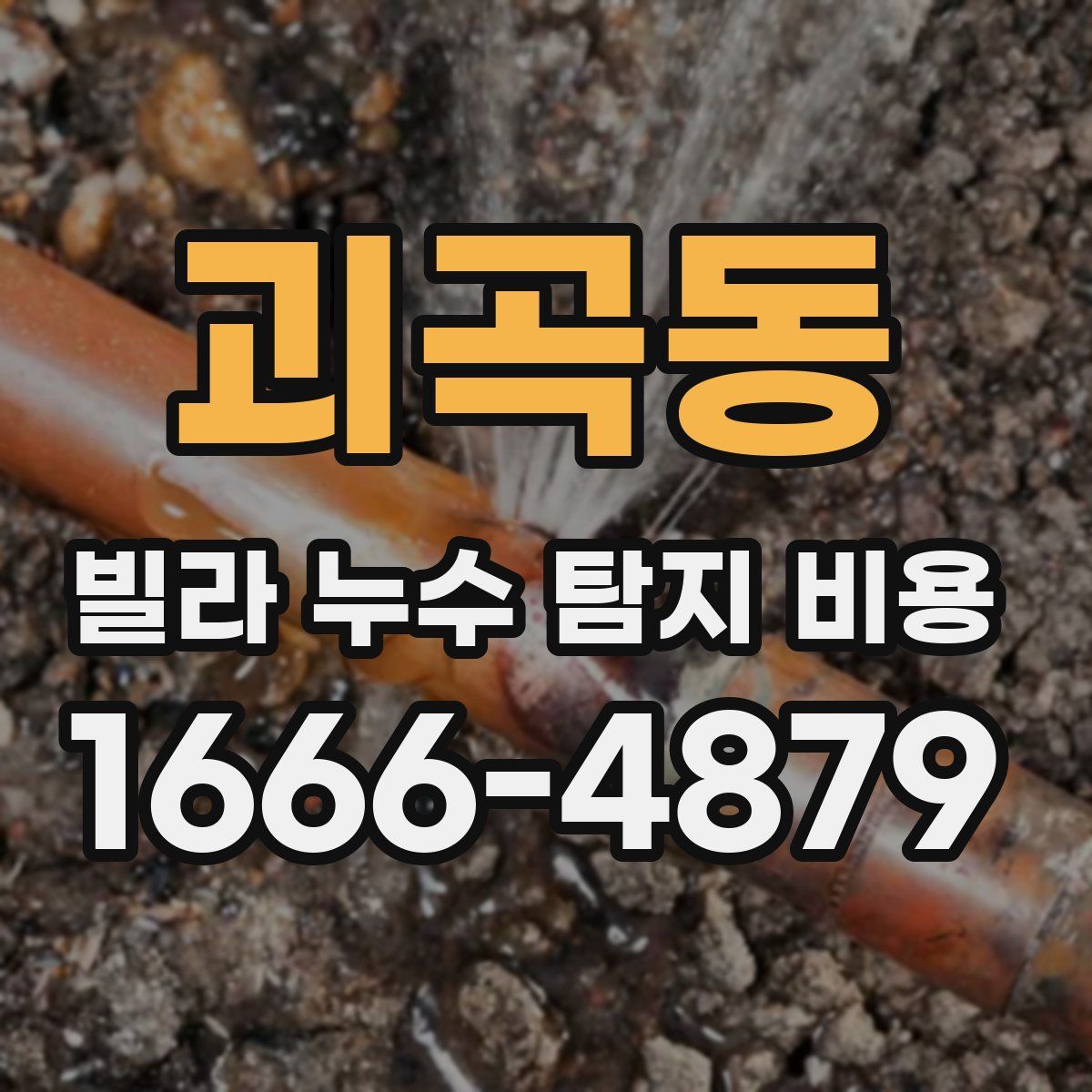 괴곡동 빌라 누수 탐지 비용