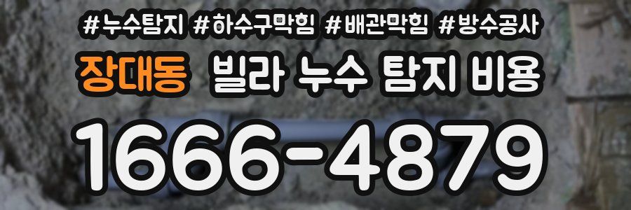 장대동 빌라 누수 탐지 비용