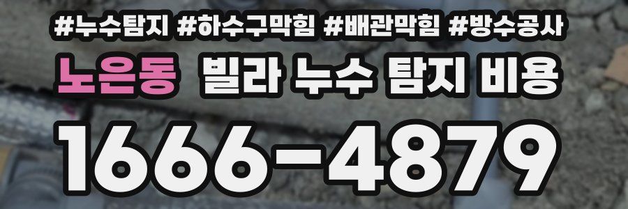 노은동 빌라 누수 탐지 비용