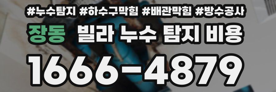 장동 빌라 누수 탐지 비용