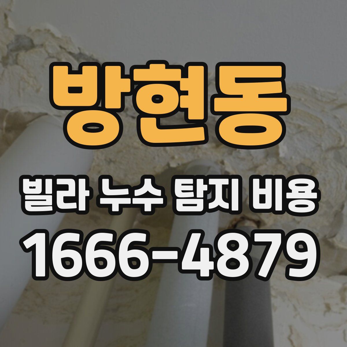 방현동 빌라 누수 탐지 비용