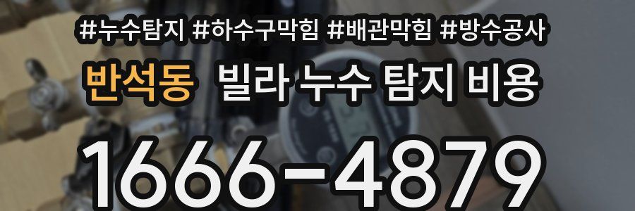 반석동 빌라 누수 탐지 비용