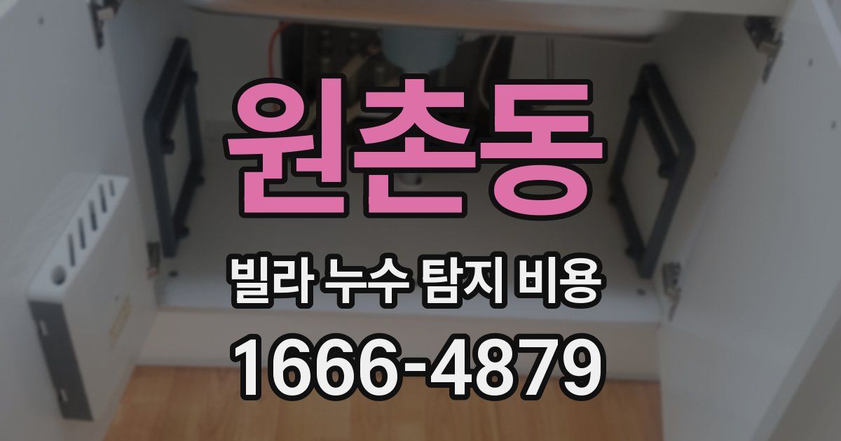 원촌동 빌라 누수 탐지 비용