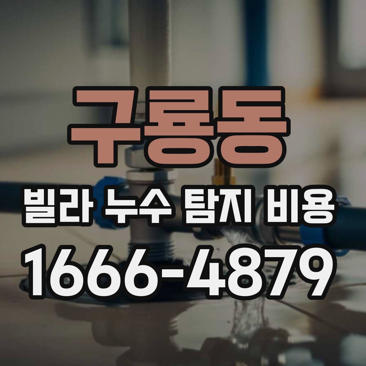구룡동 빌라 누수 탐지 비용