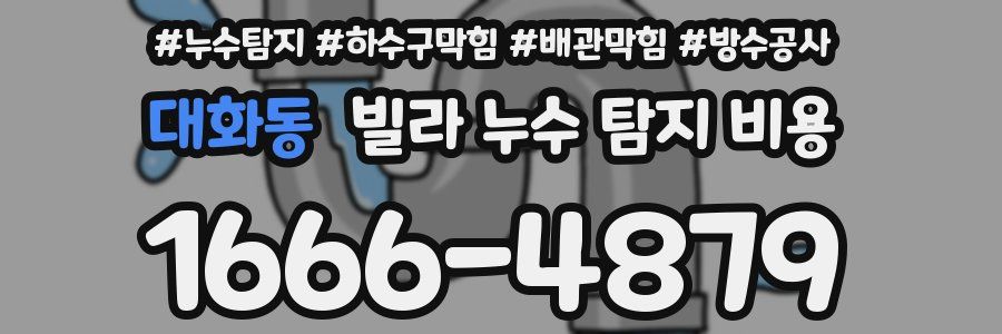 대화동 빌라 누수 탐지 비용