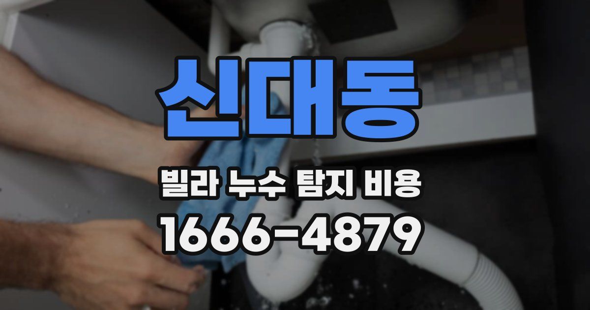 신대동 빌라 누수 탐지 비용