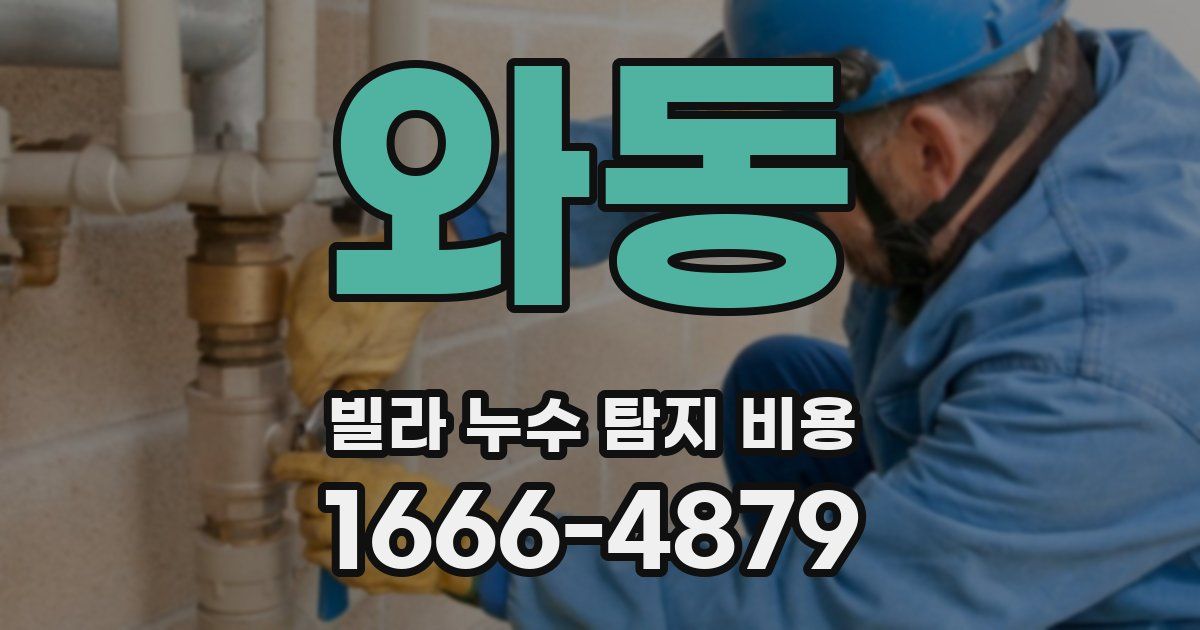와동 빌라 누수 탐지 비용