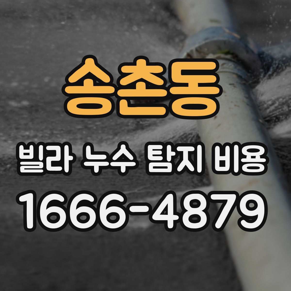 송촌동 빌라 누수 탐지 비용
