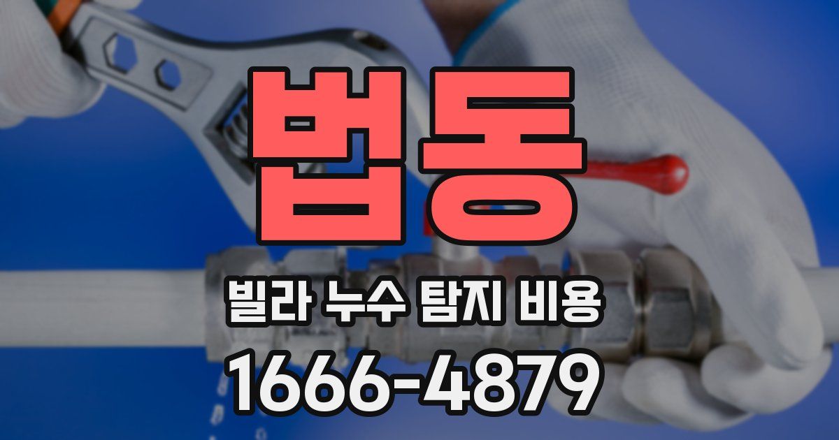 법동 빌라 누수 탐지 비용