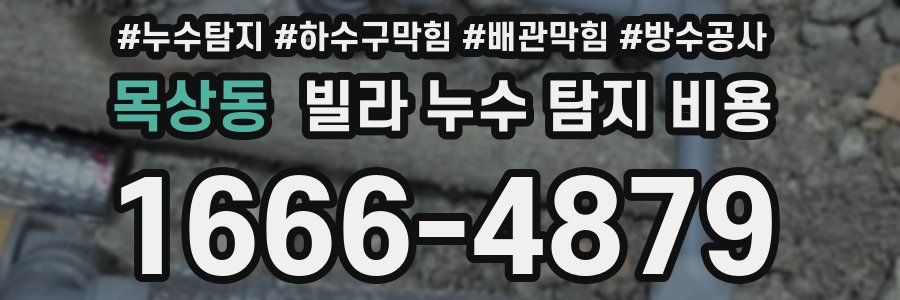 목상동 빌라 누수 탐지 비용