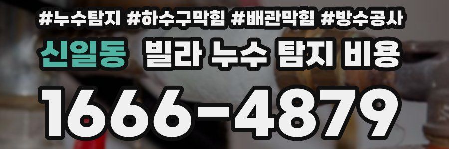 신일동 빌라 누수 탐지 비용