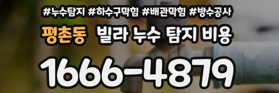 평촌동 빌라 누수 탐지 비용