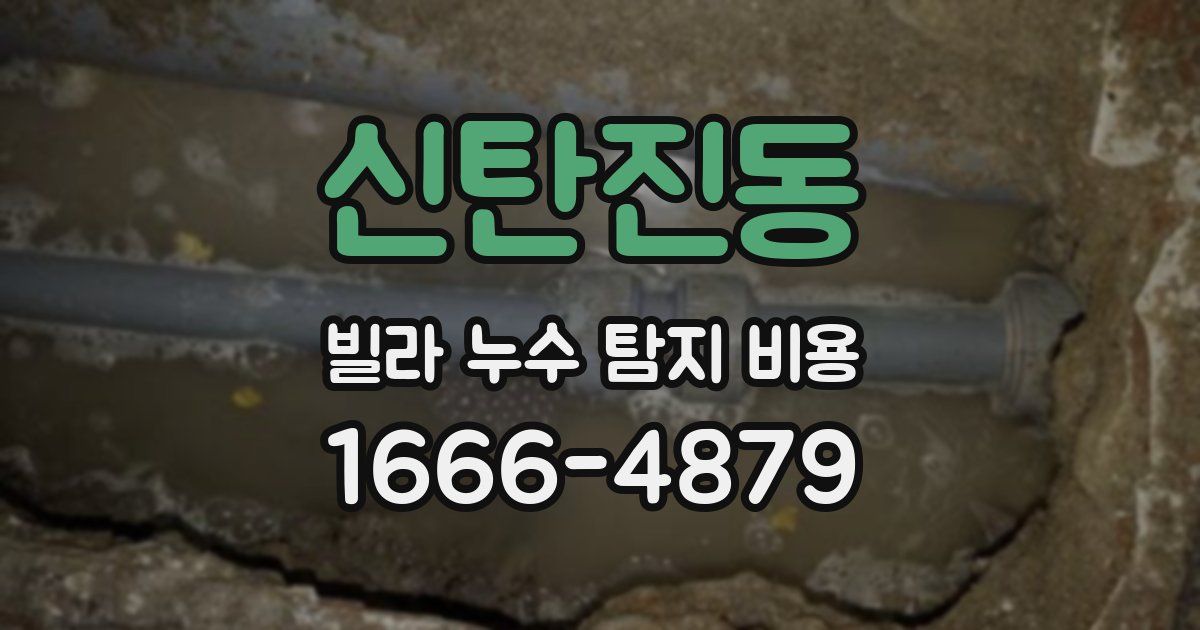 신탄진동 빌라 누수 탐지 비용
