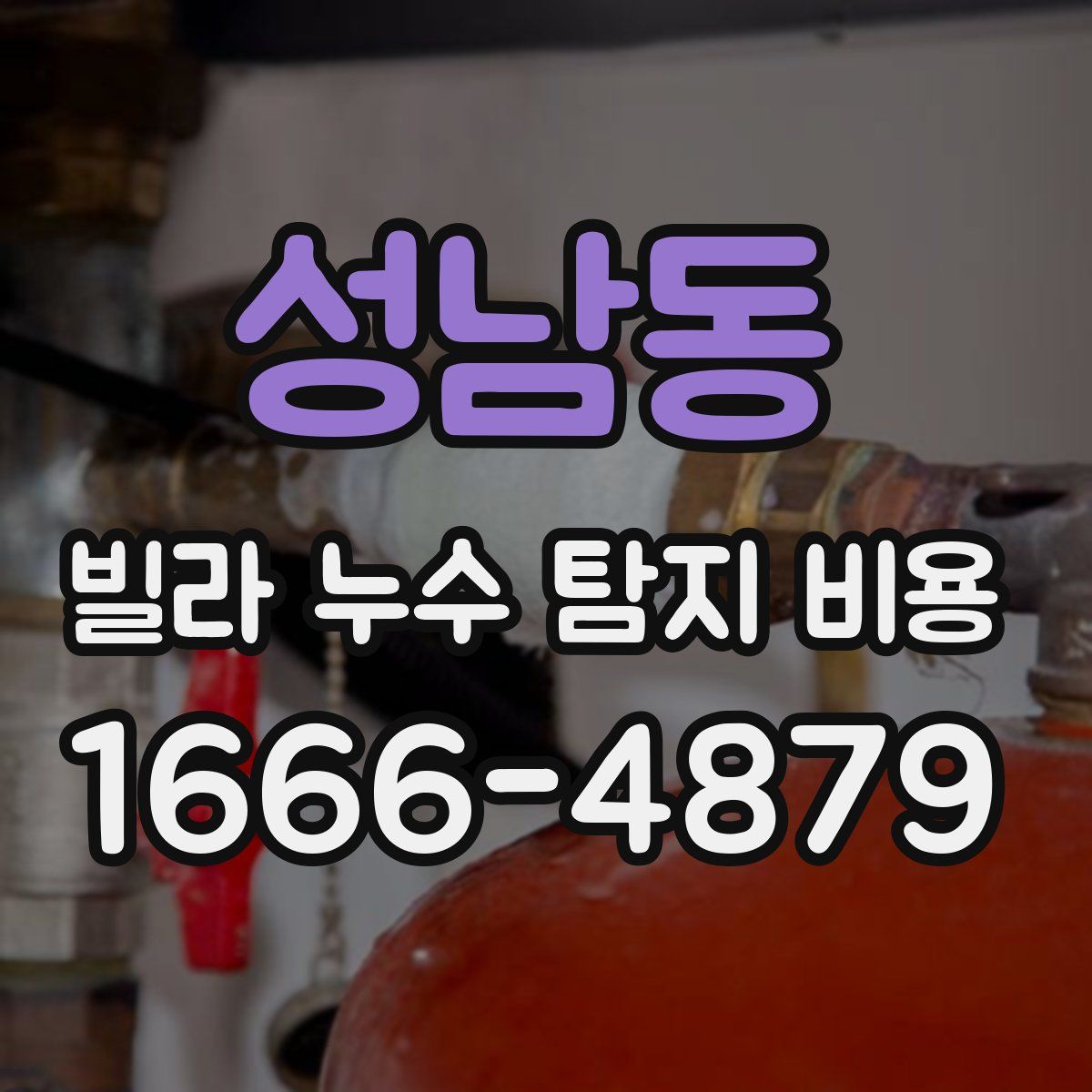 성남동 빌라 누수 탐지 비용