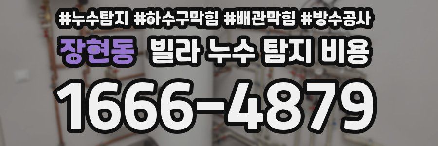 장현동 빌라 누수 탐지 비용