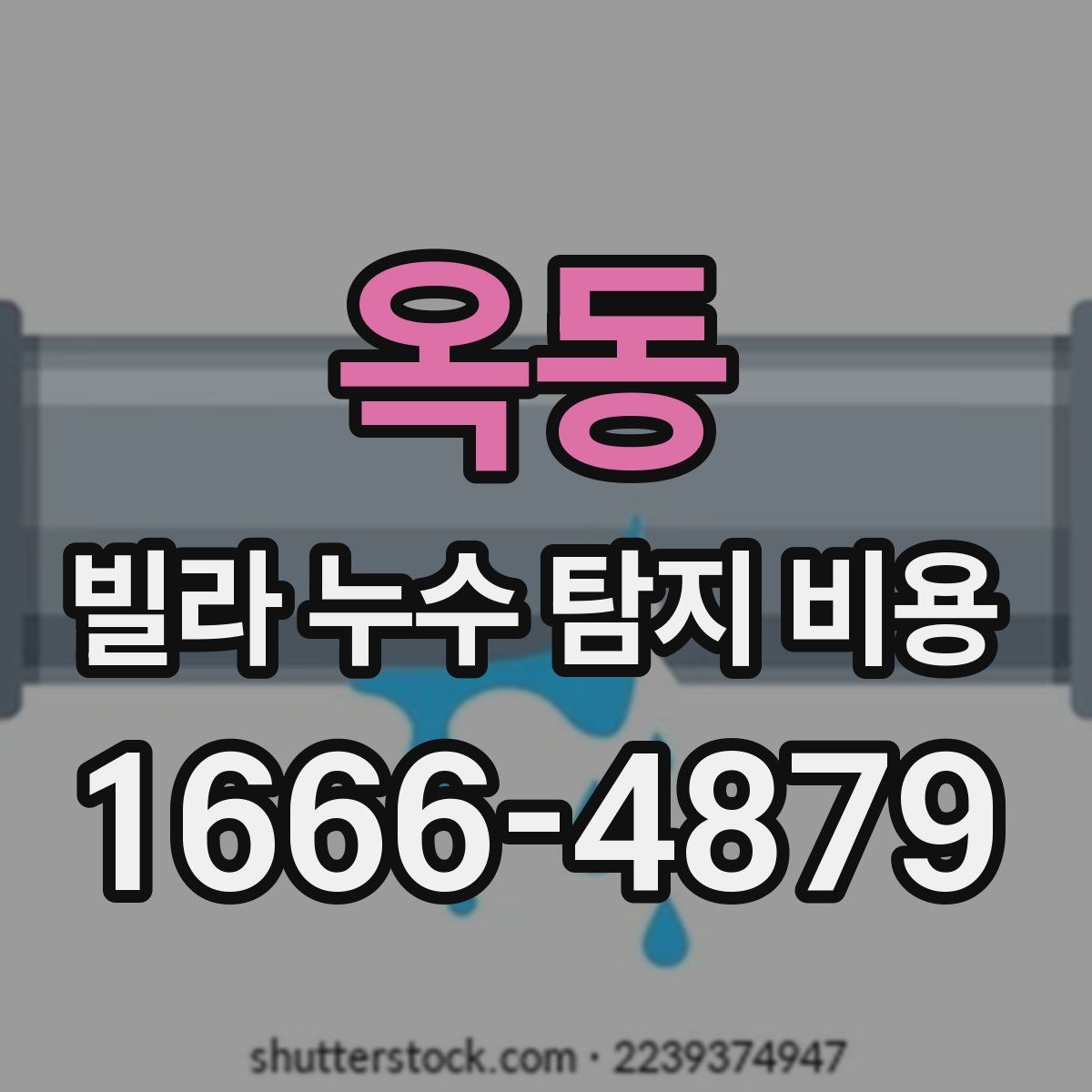 옥동 빌라 누수 탐지 비용