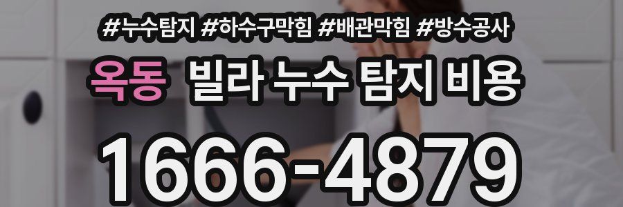 옥동 빌라 누수 탐지 비용