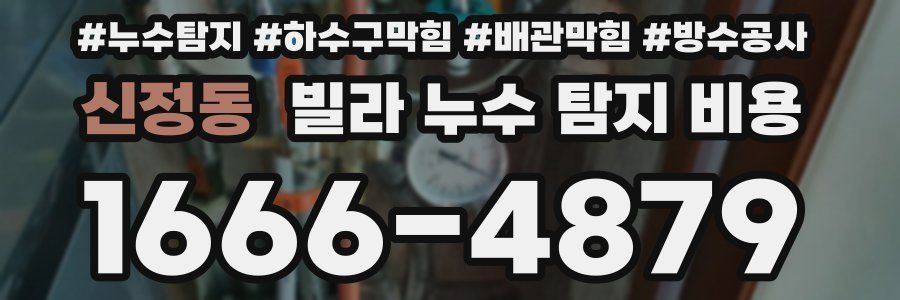 신정동 빌라 누수 탐지 비용