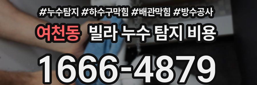 여천동 빌라 누수 탐지 비용