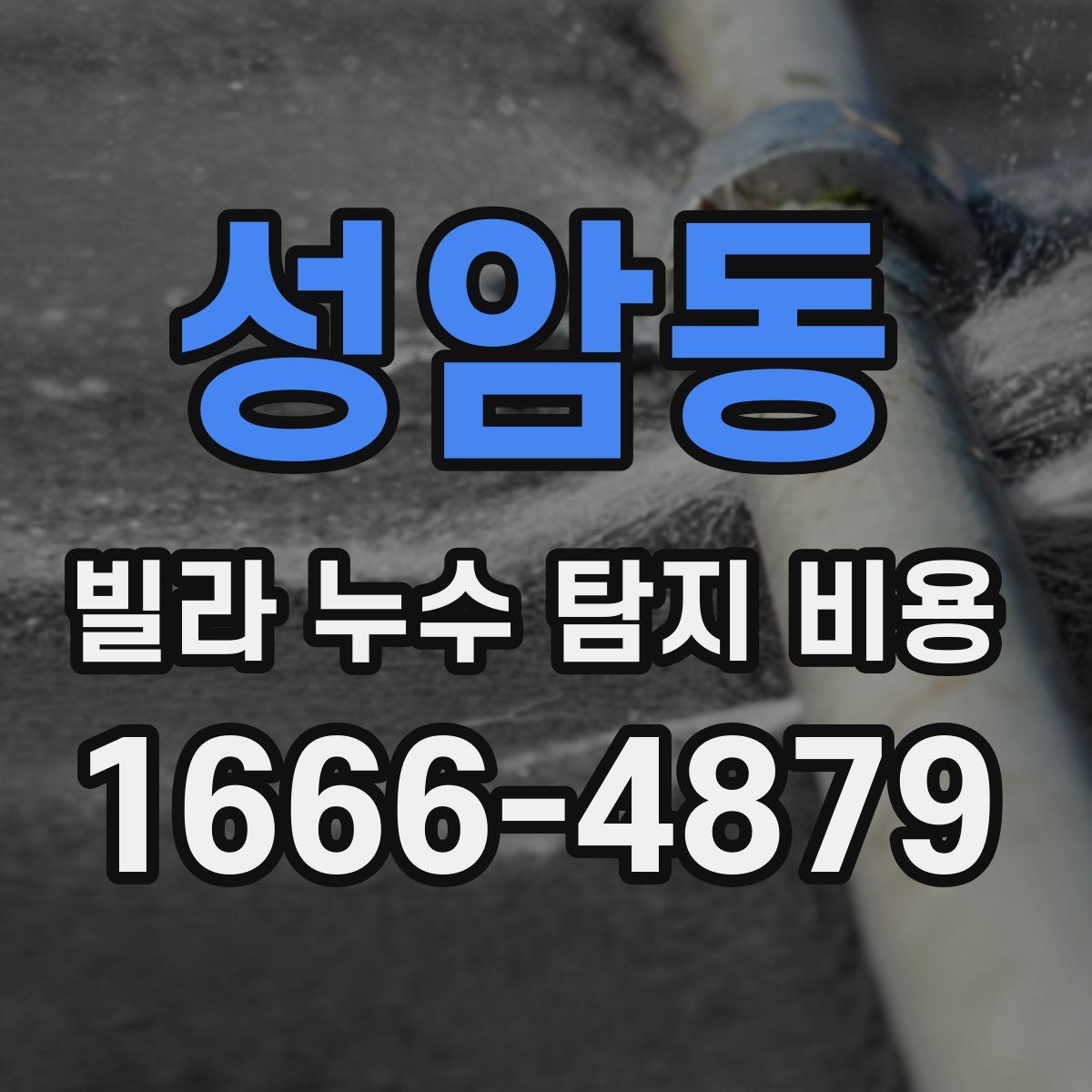 성암동 빌라 누수 탐지 비용