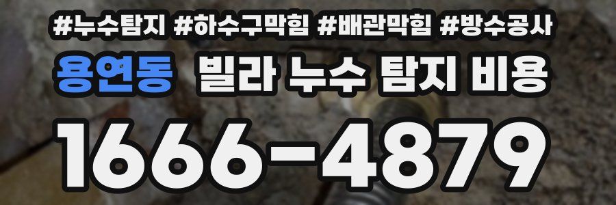 용연동 빌라 누수 탐지 비용