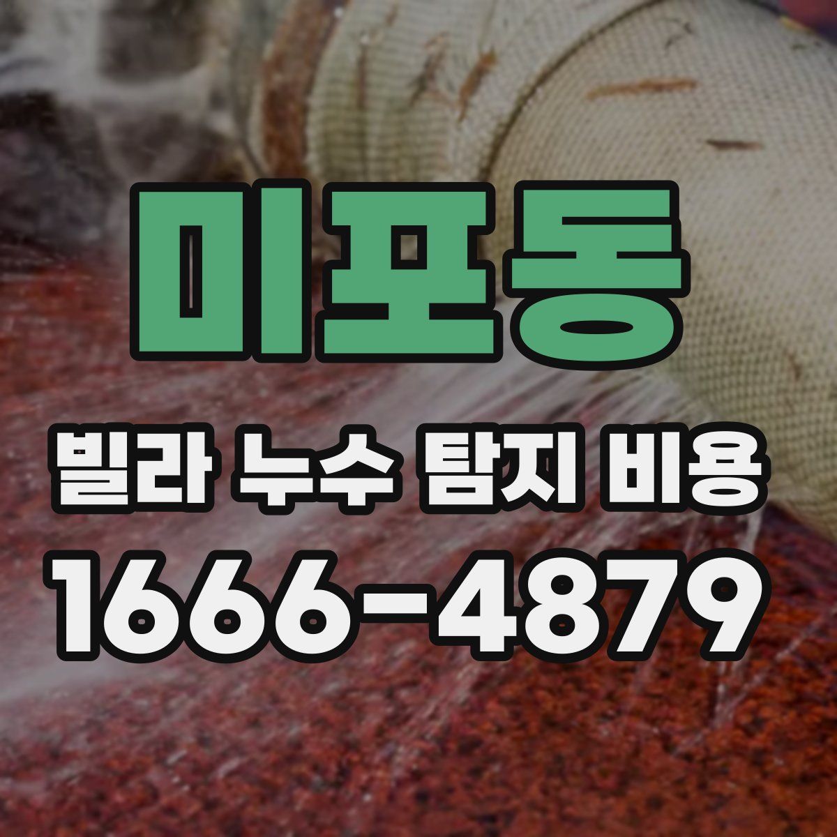 미포동 빌라 누수 탐지 비용
