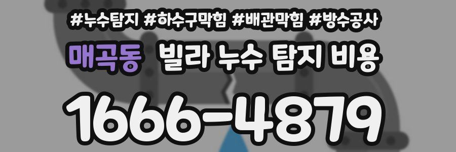 매곡동 빌라 누수 탐지 비용