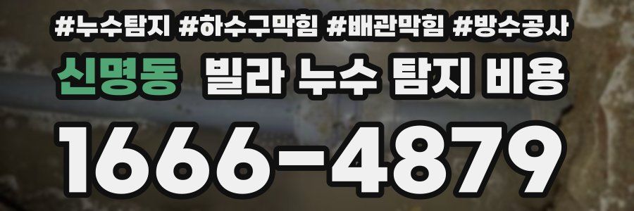 신명동 빌라 누수 탐지 비용
