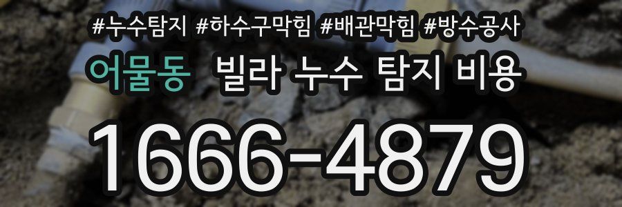 어물동 빌라 누수 탐지 비용