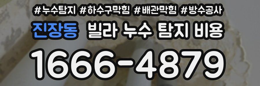 진장동 빌라 누수 탐지 비용