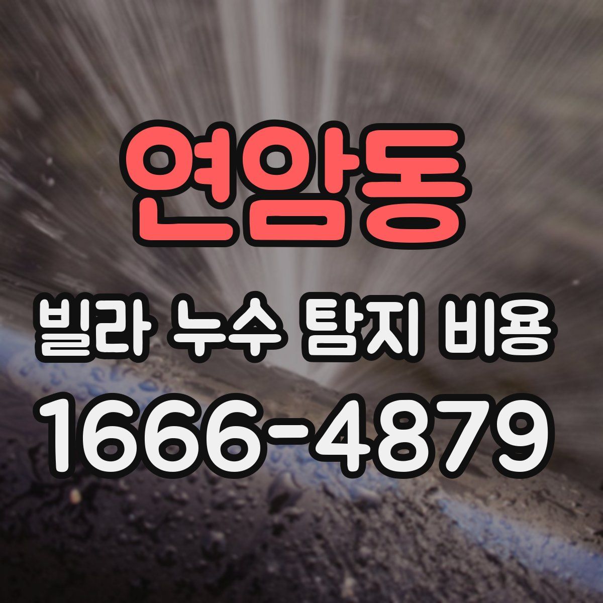 연암동 빌라 누수 탐지 비용