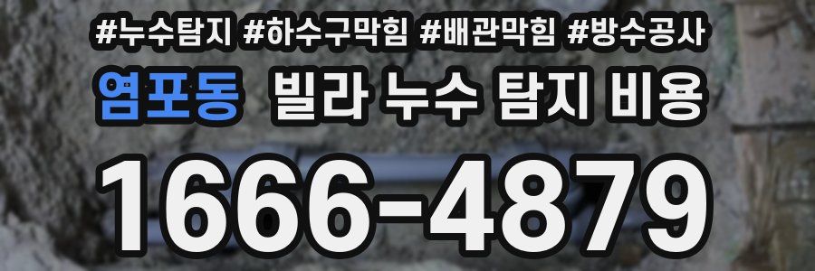 염포동 빌라 누수 탐지 비용