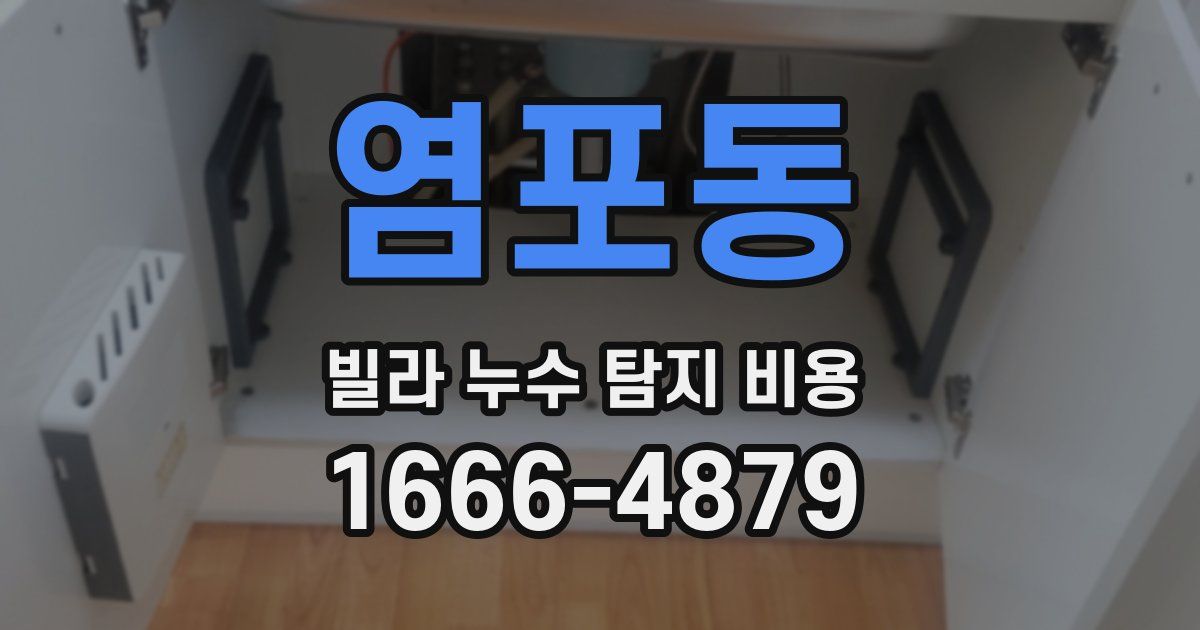 염포동 빌라 누수 탐지 비용